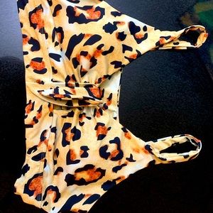 Cheetah print sports bra